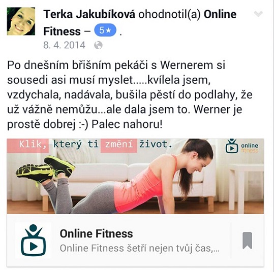 Online Fitness na Facebooku