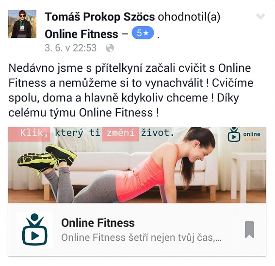 Online Fitness na Facebooku